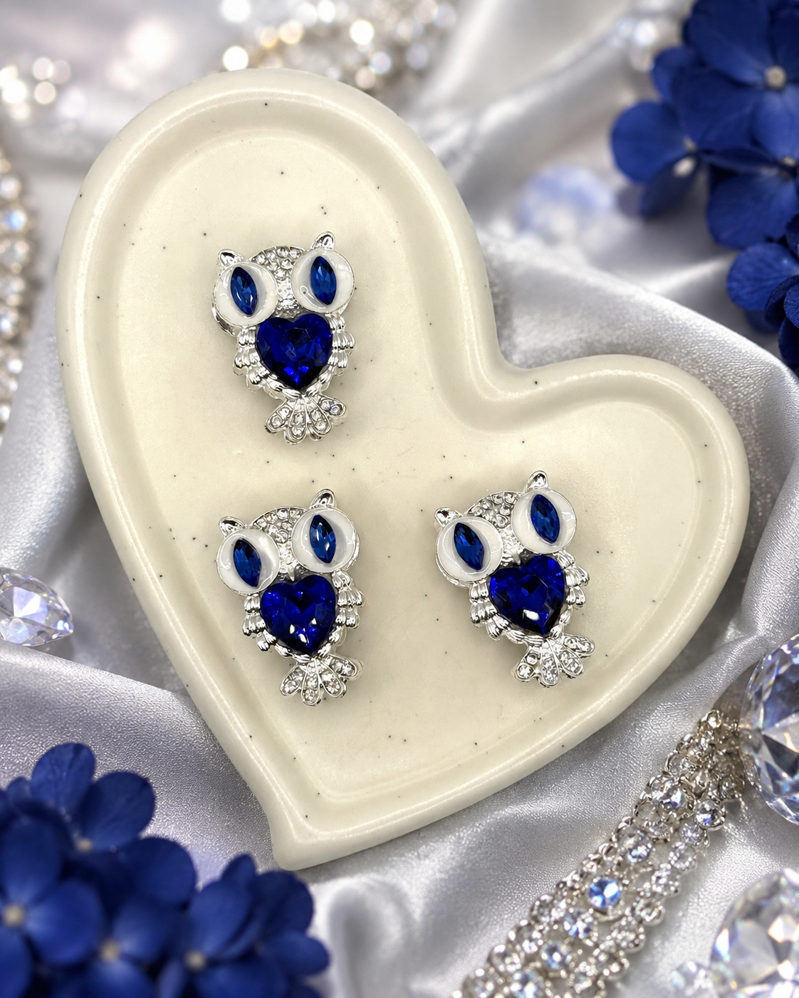 Fancy Alloy Owl with Gems