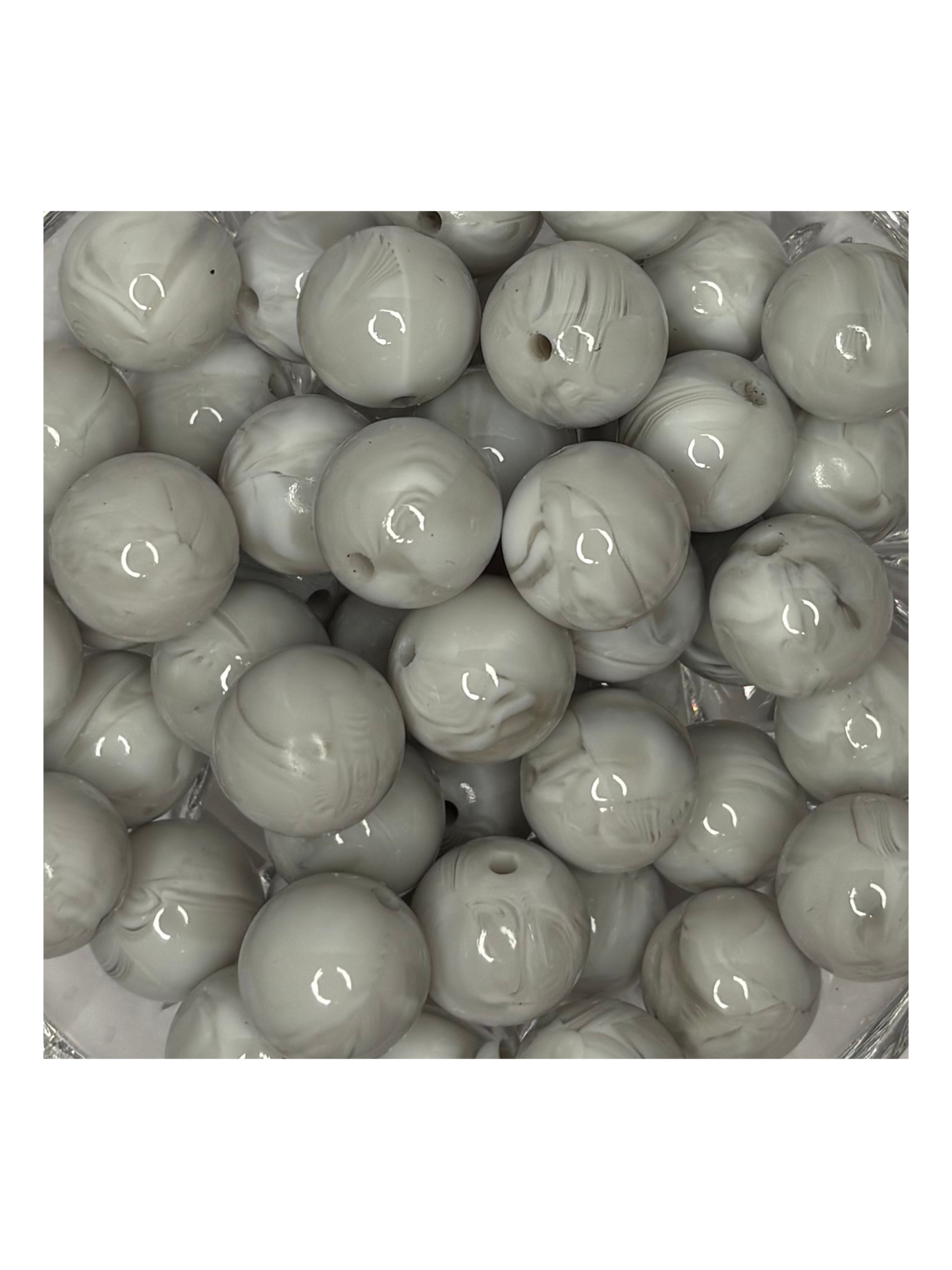 15mm Silicone Round Bead - Glossy
