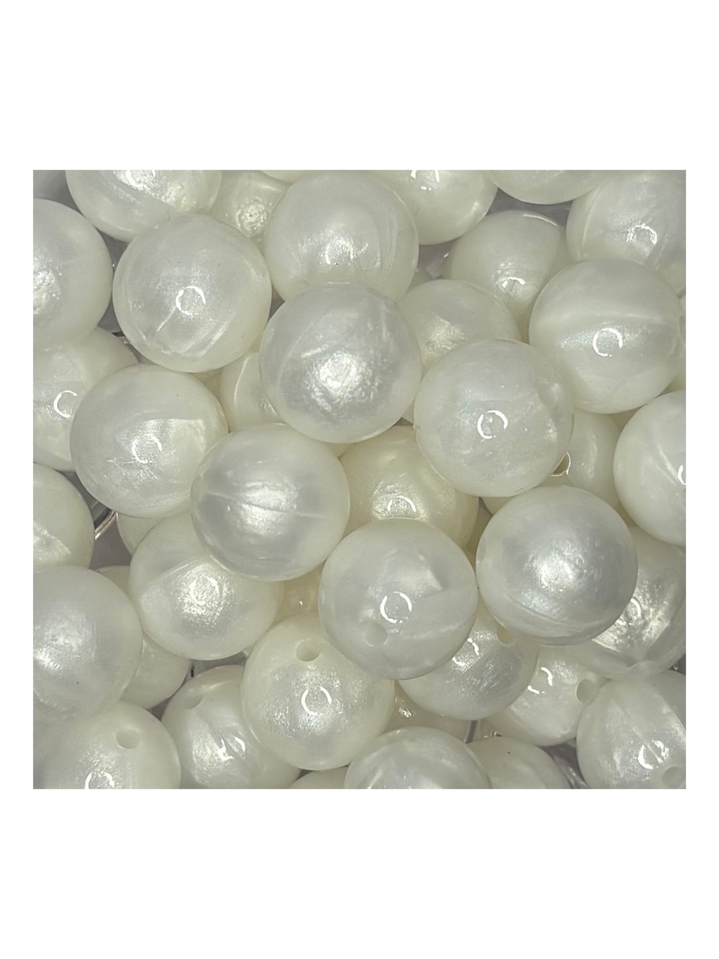 15mm Silicone Round Bead - Glossy